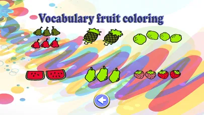 Vocabulary fruit Coloring Book Screenshots