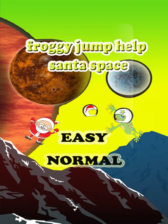 Скриншоты froggy jump help santa space iPad 