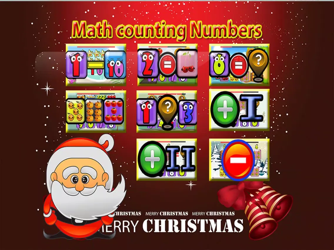 Tangkapan layar christmas counting 123-learn preschool addition math iPad 
