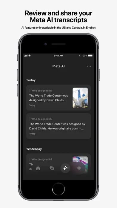 ภาพหน้าจอของ Meta View