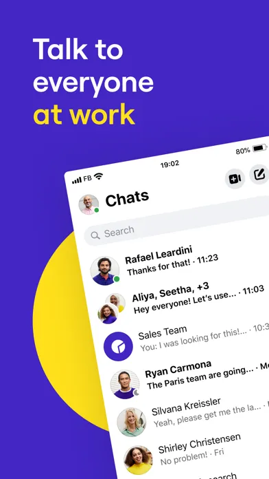 Zrzuty ekranu Workplace Chat from Meta