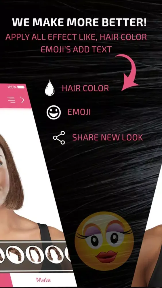 Tangkapan layar FaceLook - Your Next Hair Do