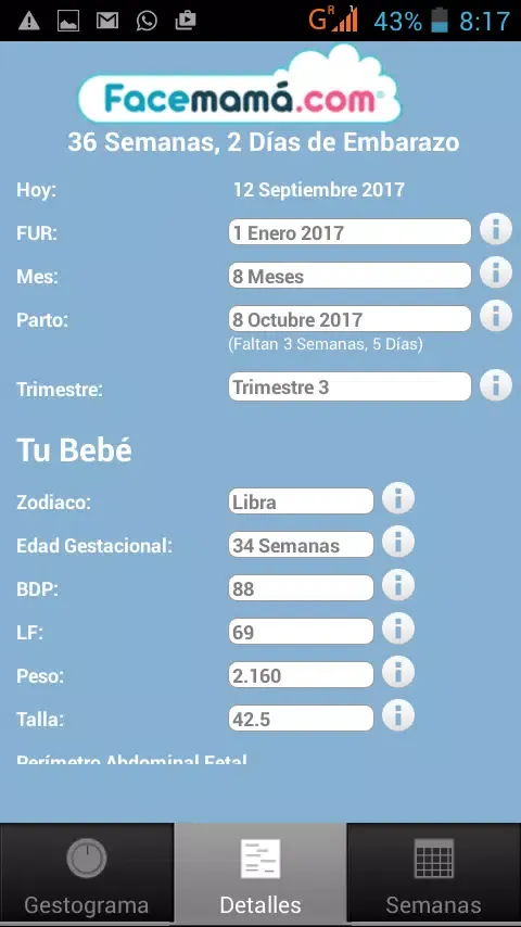 Capturas de pantalla de Pregnancy Weeks Calculator