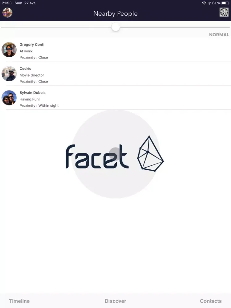 Tangkapan skrin Facet - Meet & Remember iPad 