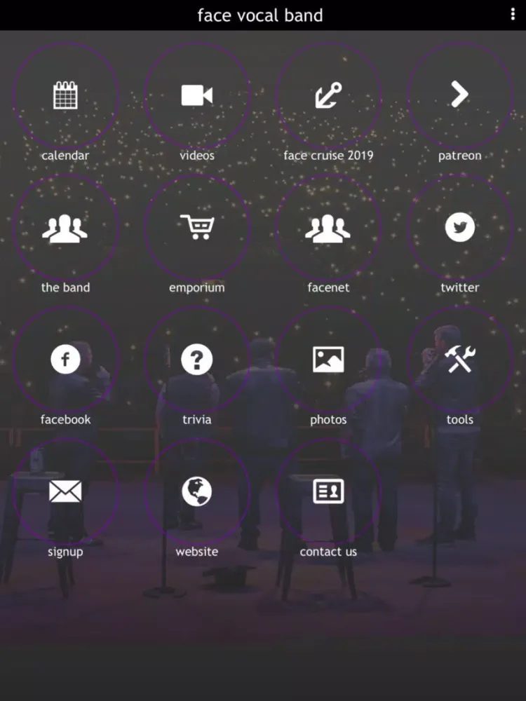 Zrzuty ekranu face vocal band iPad 