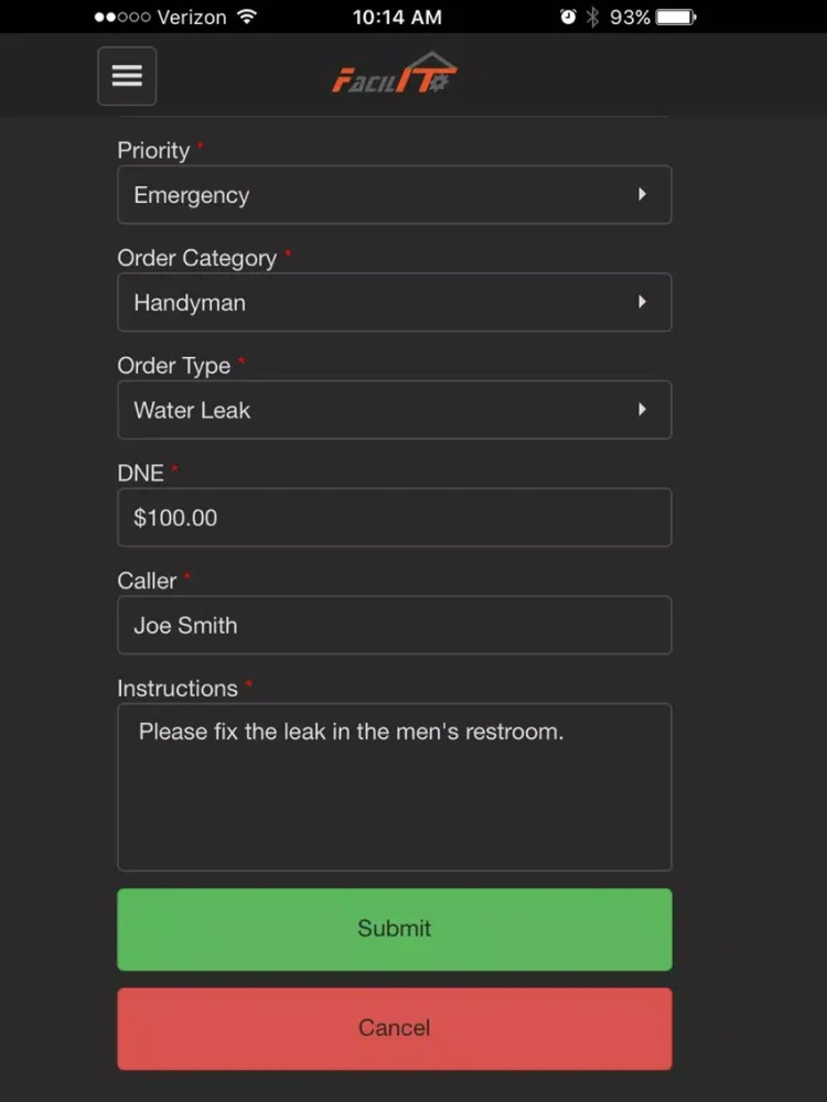 ภาพหน้าจอของ Facil-ITy Clients iPad 