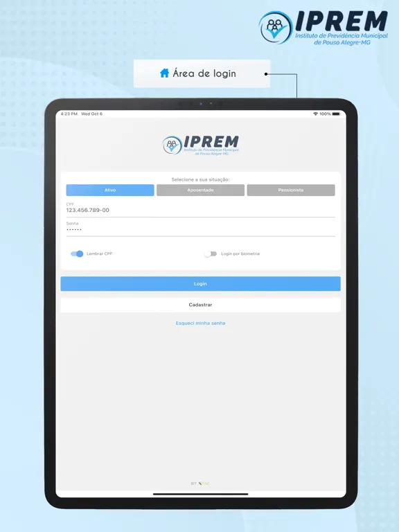 Ảnh chụp màn hình của Iprem iPad 
