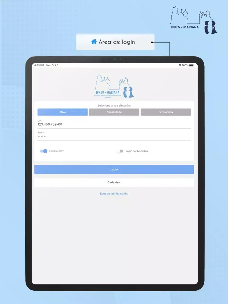 Censo IPREV Mariana iPad  سکرین شاٹس