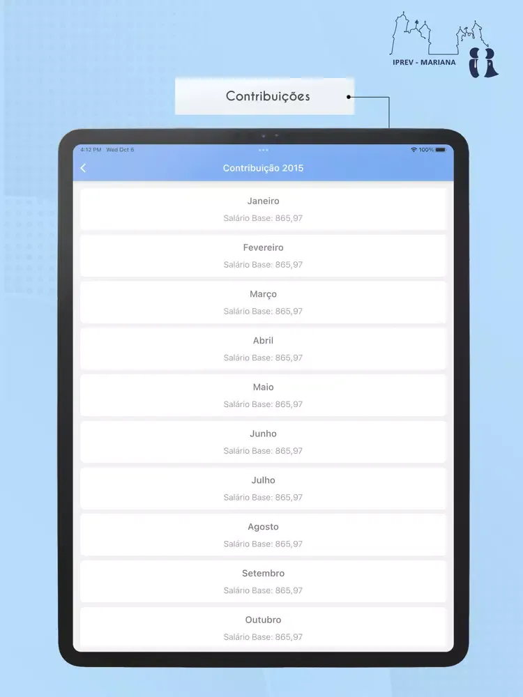 Censo IPREV Mariana iPad  سکرین شاٹس