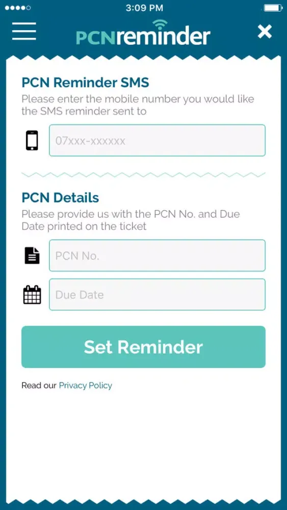 PCN Reminder Ekran Görüntüleri