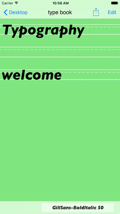 ภาพหน้าจอของ Type Book