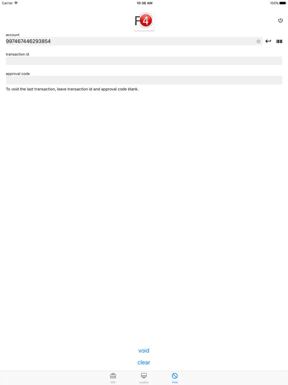 Gift and Loyalty Terminal iPad 应用截图