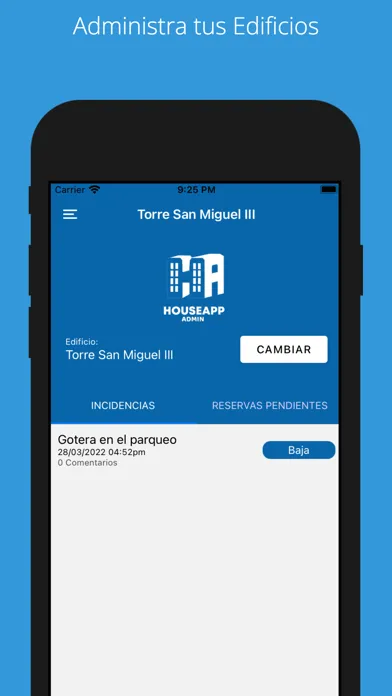 ภาพหน้าจอของ House App Administrator