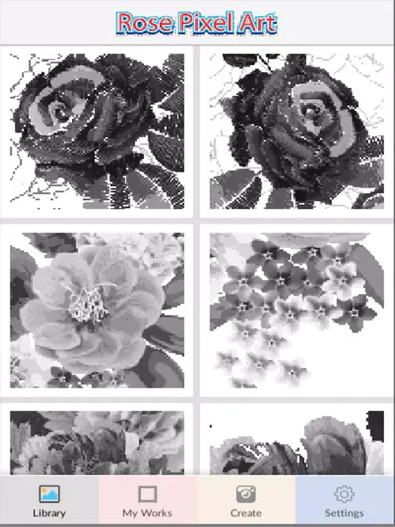 Rose Pixel Art iPad  Ekran Görüntüleri
