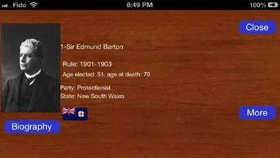 Australian Prime Ministers स्क्रीनशॉट