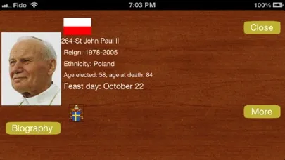 Zrzuty ekranu Popes Encyclopedia