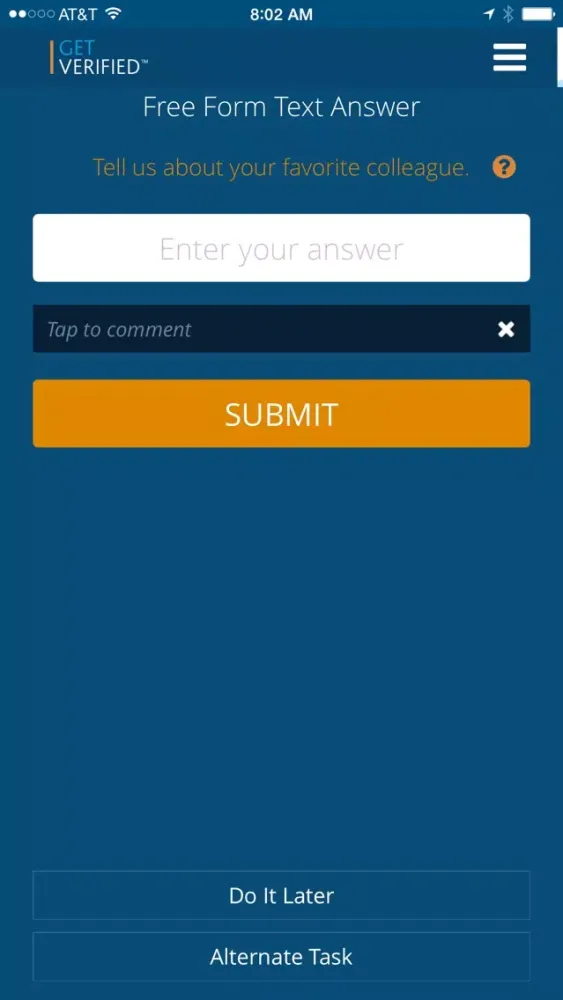 Ảnh chụp màn hình của Get Verified