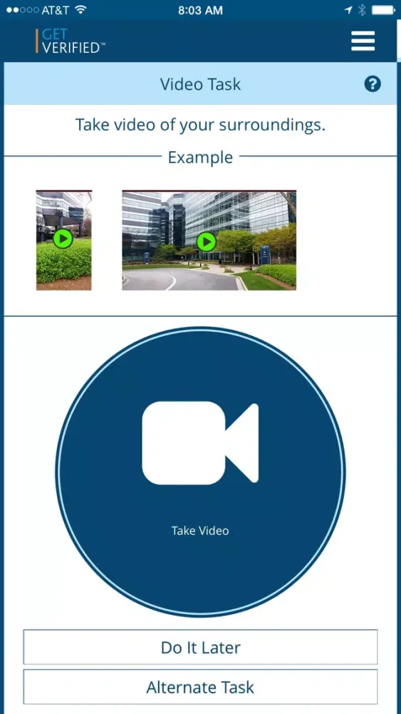 Ảnh chụp màn hình của Get Verified