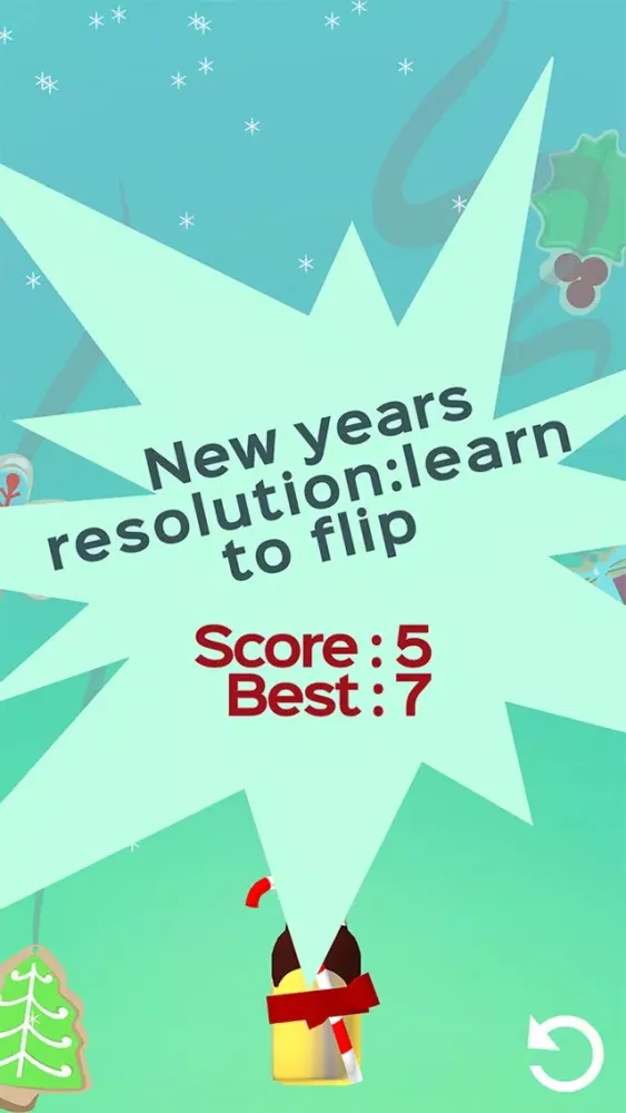 Tangkapan layar Winter Bottle Flip: Champagne