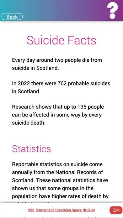 Capturas de tela do Suicide? Help! Tayside