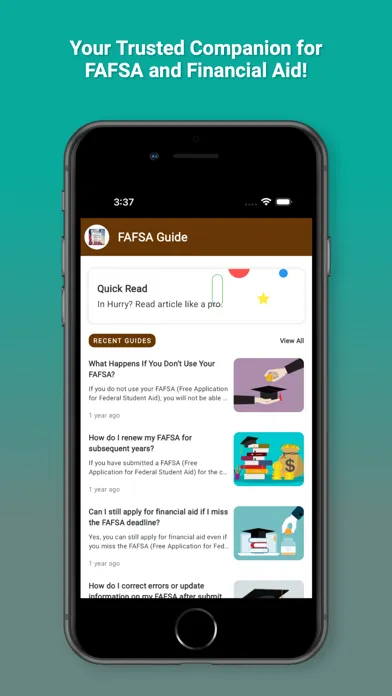 Captures d'écran de FAFSA Student Loan Guide 2024