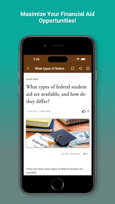Captures d'écran de FAFSA Student Loan Guide 2024
