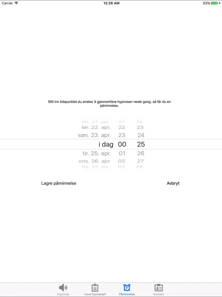 Capturas de tela do Røykeslutt med Hypnoterapi iPad 