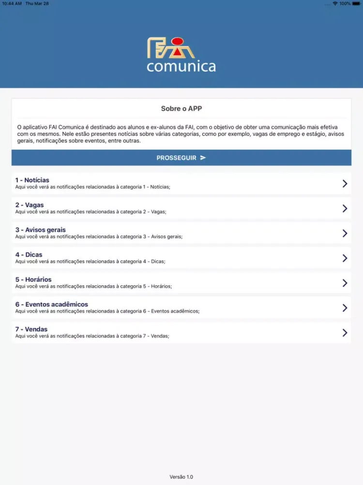Captures d'écran de FAI Comunica iPad 