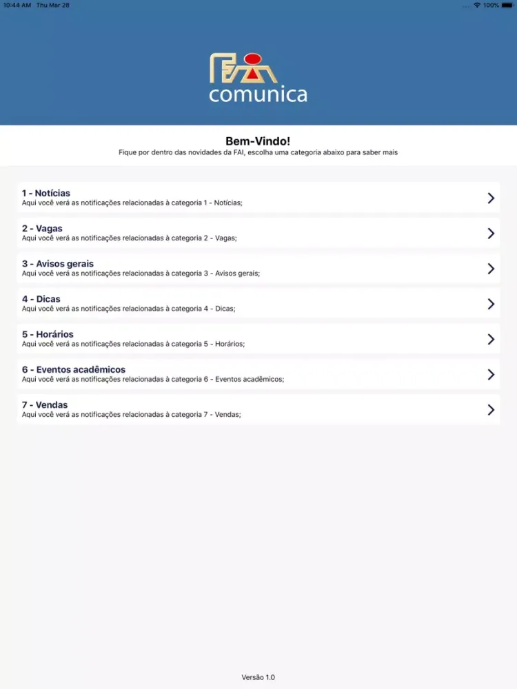 Captures d'écran de FAI Comunica iPad 