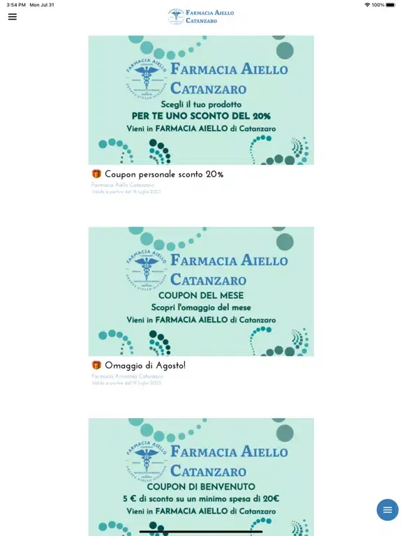 Capturas de tela do Farmacia Aiello Catanzaro iPad 