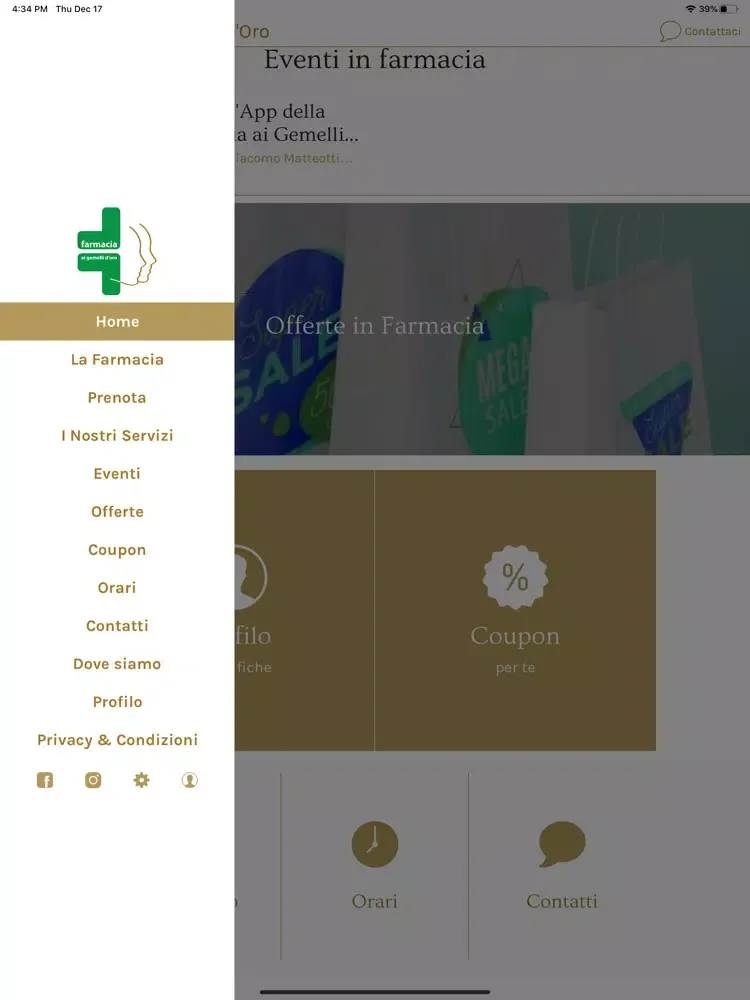 Farmacia ai Gemelli d'Oro iPad 应用截图