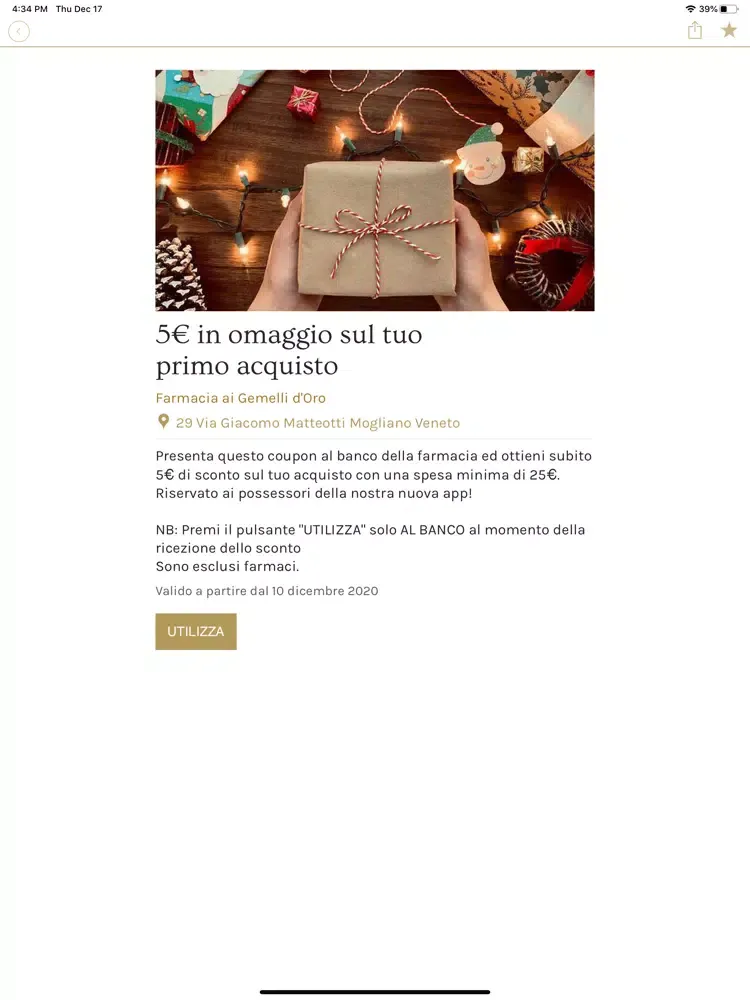Farmacia ai Gemelli d'Oro iPad 应用截图