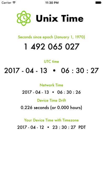 Unix Time UTC Screenshots