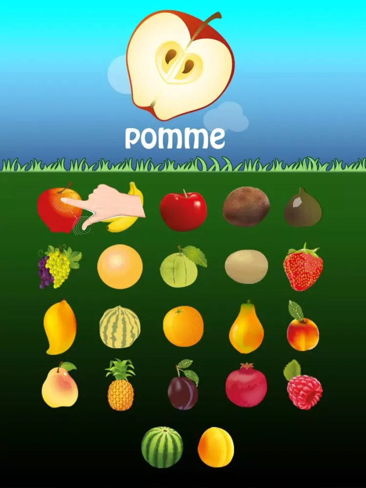 ภาพหน้าจอของ French Fruits Go for Kids iPad 