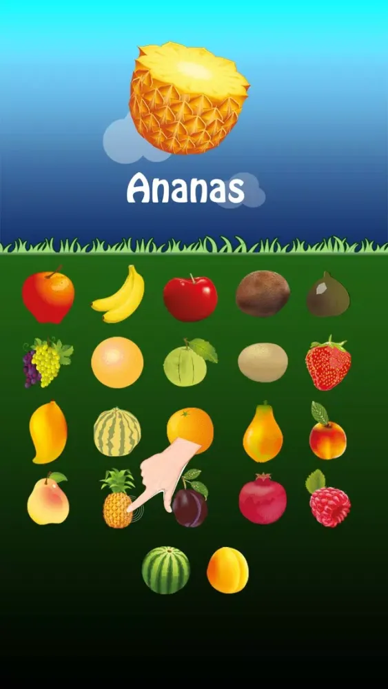 ภาพหน้าจอของ French Fruits Go for Kids