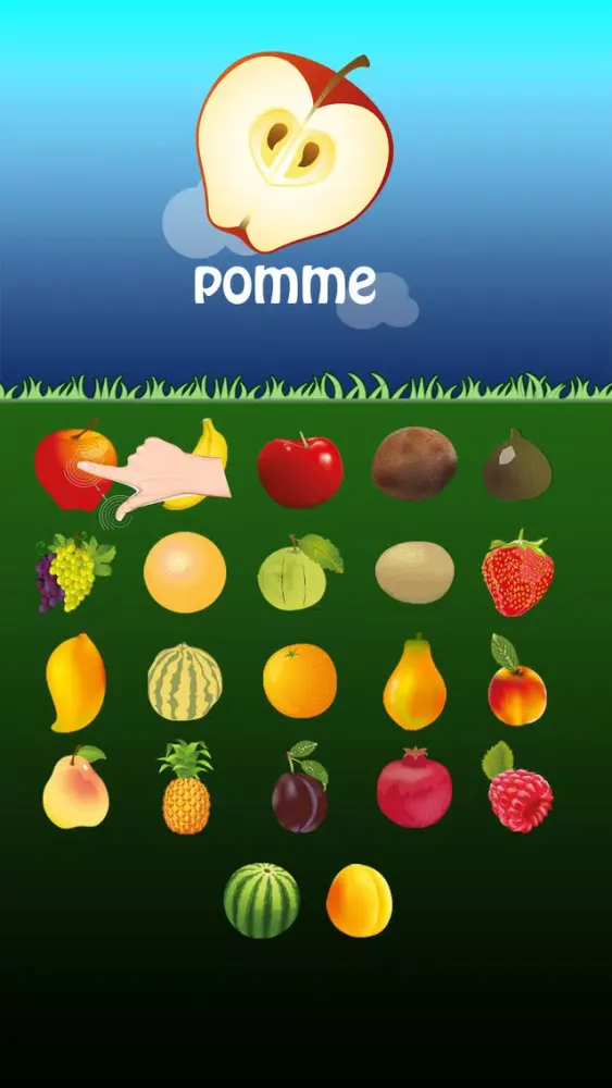 ภาพหน้าจอของ French Fruits Go for Kids