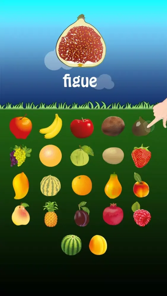ภาพหน้าจอของ French Fruits Go for Kids