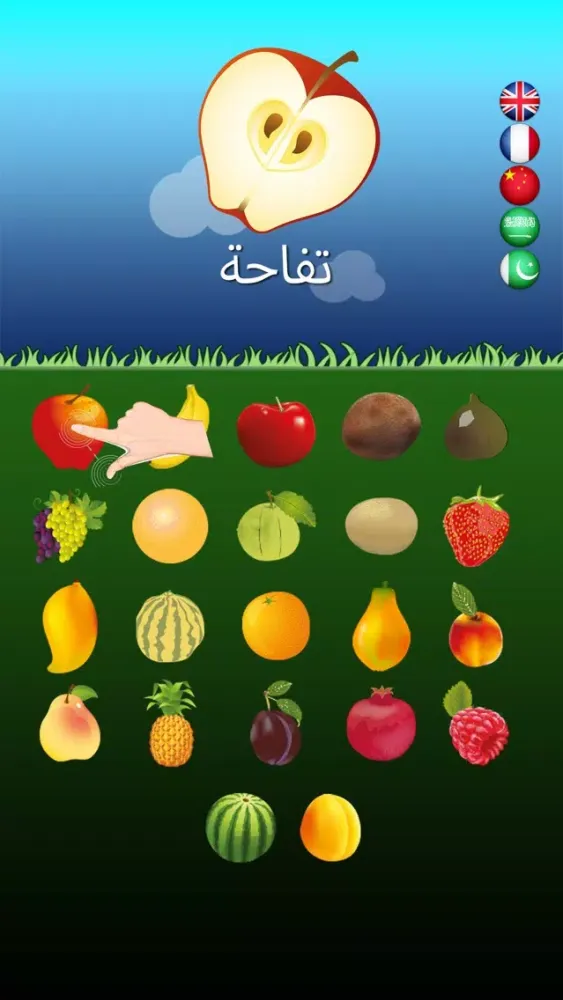 Captures d'écran de Multilingual Fruits Go for Kids
