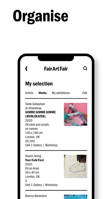 Captures d'écran de Fair Art Fair