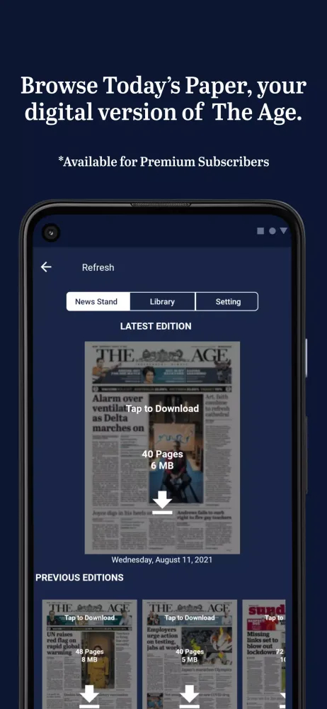 Captures d'écran de The Age