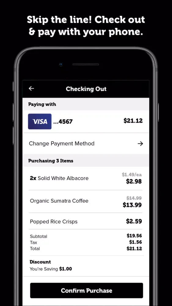 Tangkapan layar Fairway Mobile Checkout