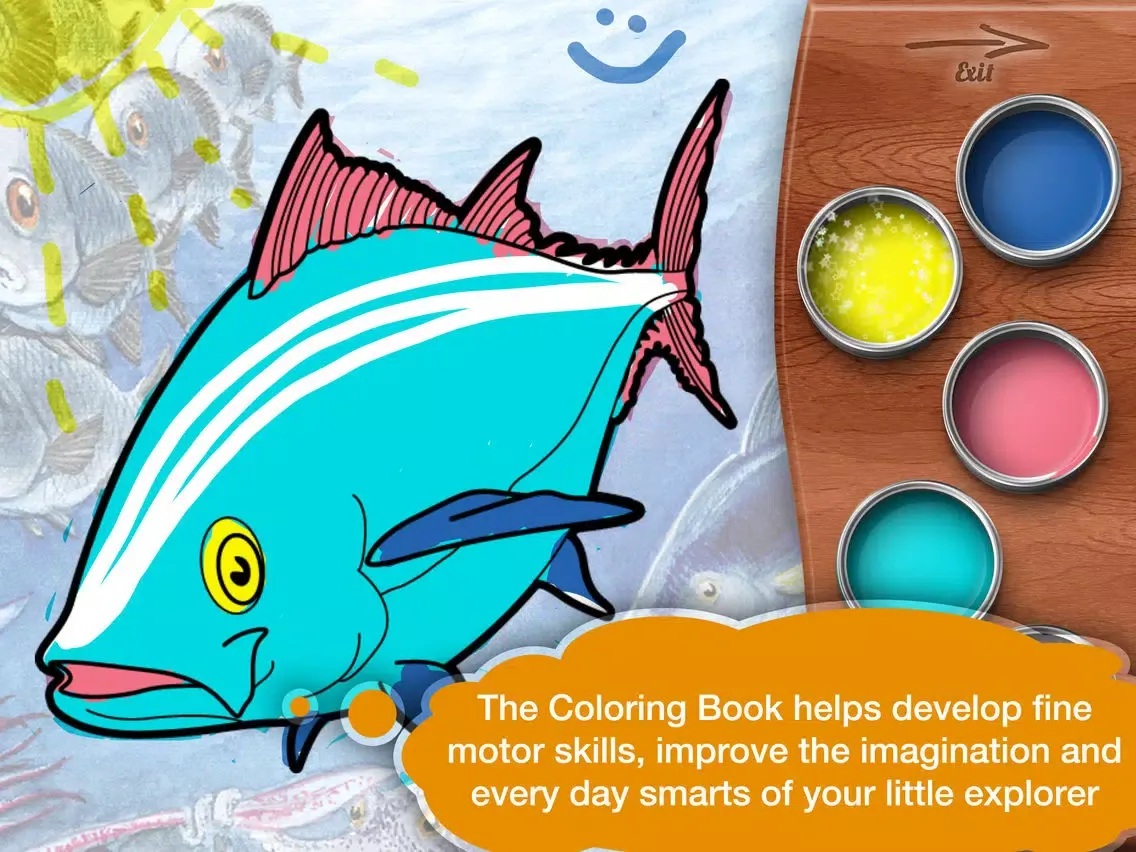 Capturas de tela do Narrated Fairy Tale Coloring Book iPad 