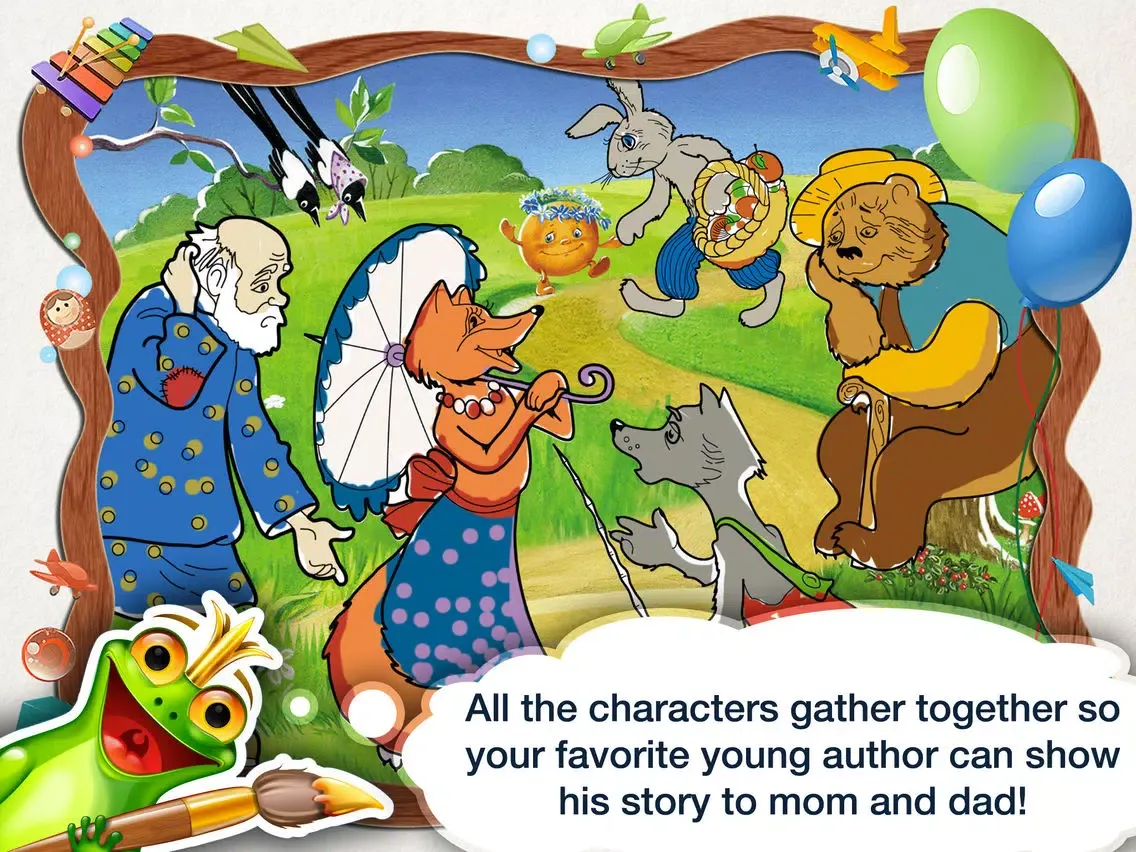Capturas de tela do Narrated Fairy Tale Coloring Book iPad 