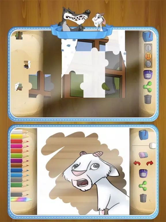 Capturas de tela do The Wolf and the 7 Young Goats iPad 
