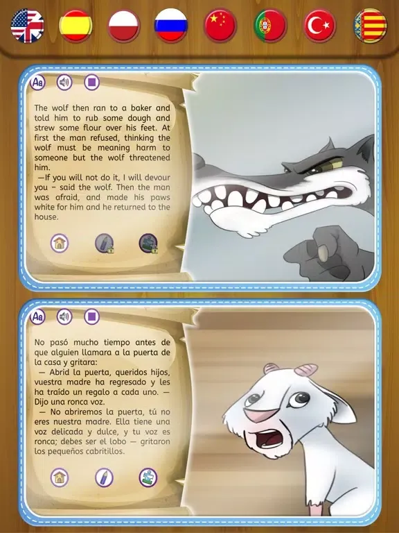 Capturas de tela do The Wolf and the 7 Young Goats iPad 