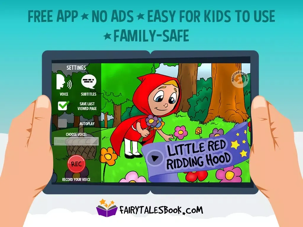 تصاویر Little Red Riding Hood - FairyTalesBook.com iPad 