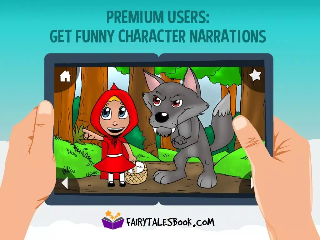 تصاویر Little Red Riding Hood - FairyTalesBook.com iPad 