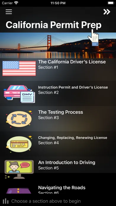 Screenshot di California Permit Preparation