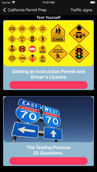 Screenshot di California Permit Preparation