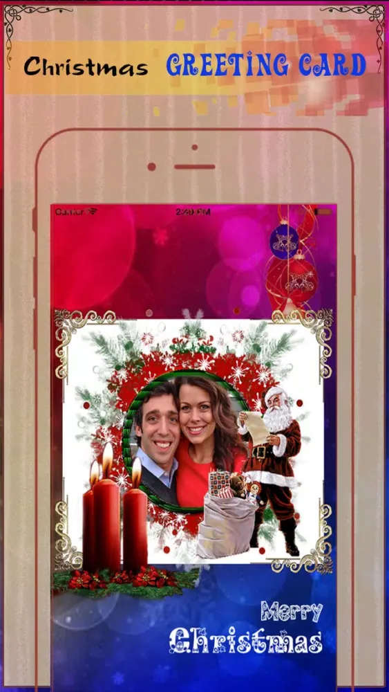 Merry Christmas - Personalized Christmas Greeting Card to Wish Friends 스크린샷